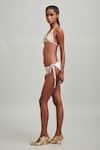 Shop_Dash and Dot_White Outer 78% Recycled Polyester Embellished Sequins V Bikini Set  _Online_at_Aza_Fashions