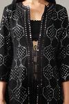 Shop_Twenty Nine_Black Georgette Lucknowi Embellishment Mirror Work Jacket _Online_at_Aza_Fashions