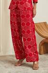 Shop_Twenty Nine_Red Georgette Mirror Work Embellished Pant _Online_at_Aza_Fashions