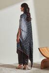 Shop_Twenty Nine_Grey Linen Satin Solid Pant _at_Aza_Fashions