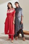 Buy_Twenty Nine_Grey Linen Satin Solid Pant _Online_at_Aza_Fashions