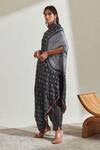 Shop_Twenty Nine_Grey Linen Satin Solid Pant _Online_at_Aza_Fashions