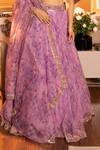 Laxmishriali_Purple Blouse Dupion, Lehenga And Dupatta Silk Organza Crystal, Printed Set _Online_at_Aza_Fashions