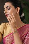 Buy_Paisley Pop_Gold Plated Kundan Teardrop Motif Hathphool _at_Aza_Fashions