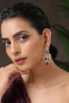 Shop_Paisley Pop_Gold Plated Kundan Stone Drop Danglers _at_Aza_Fashions