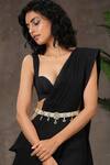 Paisley Pop_Gold Plated Kundan Pearl String Kamarbandh _Online_at_Aza_Fashions