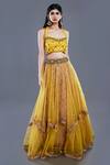 Buy Divya Kanakia Yellow Net And Raw Silk Beads & Thread, Patola Print, Sequin Square Lehenga Set at Aza Fashions Buy_Divya Kanakia_Yellow Net And Raw Silk Beads & Thread, Patola Print, Sequin Square Lehenga Set _at_Aza_Fashions