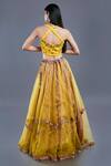 Shop Divya Kanakia Yellow Net And Raw Silk Beads & Thread, Patola Print, Sequin Square Lehenga Set at Aza Fashions Shop_Divya Kanakia_Yellow Net And Raw Silk Beads & Thread, Patola Print, Sequin Square Lehenga Set _at_Aza_Fashions