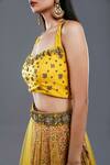 Shop Divya Kanakia Yellow Net And Raw Silk Beads & Thread, Patola Print, Sequin Square Lehenga Set Online at Aza Fashions Shop_Divya Kanakia_Yellow Net And Raw Silk Beads & Thread, Patola Print, Sequin Square Lehenga Set _Online_at_Aza_Fashions