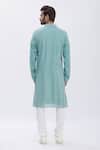 Shop_Aham-Vayam_Green Cotton Blend Sequins Embellished Kurta Set _at_Aza_Fashions