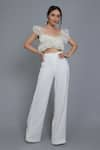 Buy_Elemente_White Luna Ruffle Top _at_Aza_Fashions