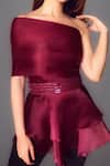 Shop_Elemente_Maroon Amanda Peplum Top _at_Aza_Fashions