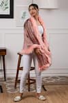 Shop_Rhe-Ana_Pink Print Faux Fur Shawl _at_Aza_Fashions
