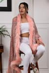 Shop_Rhe-Ana_Pink Print Faux Fur Shawl _Online_at_Aza_Fashions