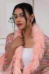 Rhe-Ana_Pink Print Faux Fur Shawl _at_Aza_Fashions