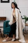 Shop_Rhe-Ana_White Faux Fur Shawl _Online_at_Aza_Fashions
