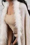 Rhe-Ana_White Faux Fur Shawl _at_Aza_Fashions