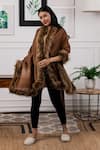 Buy_Rhe-Ana_Brown Faux Fur Shawl_at_Aza_Fashions