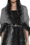 Buy_Rhe-Ana_Black Faux Fur Shawl _Online_at_Aza_Fashions