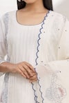 Shop_Rajat & Shraddha_White Silk Chanderi Pleated Kurta Set_Online_at_Aza_Fashions
