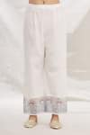 Rajat & Shraddha_White Silk Chanderi Pleated Kurta Set_at_Aza_Fashions