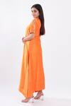 Komal Shah_Orange Chanderi Shell Tassel Kurta And Pant Set_Online_at_Aza_Fashions