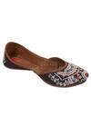 Imlee Jaipur_Brown Embroidered Mandala Juttis _Online_at_Aza_Fashions