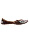 Buy_Imlee Jaipur_Brown Embroidered Mandala Juttis _Online_at_Aza_Fashions