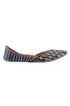 Imlee Jaipur_Blue Gota Patti Embroidered Juttis _Online_at_Aza_Fashions