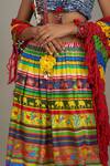 Buy_Payal Jain_Multi Color Cotton Silk Stripe Print Skirt_Online_at_Aza_Fashions