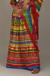 Shop_Payal Jain_Multi Color Cotton Silk Stripe Print Skirt_Online_at_Aza_Fashions