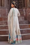Shop_Shweta Aggarwal_Pink Georgette, Net And Banarsi Brocade Zardozi Embroidered Anarkali With Dupatta _at_Aza_Fashions