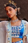 Shop_Shweta Aggarwal_Blue Georgette And Organza Zardozi & Beads Round Embroidered Cape Sharara Set _Online_at_Aza_Fashions