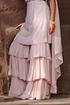 Shop_Shweta Aggarwal_Pink Crepe Embroidered Tunic Sharara Set_Online_at_Aza_Fashions