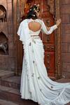 Shop_Shweta Aggarwal_White Upada Silk And Georgette Thread & Cutdana Embroidered Blouse & Sharara Set _at_Aza_Fashions