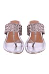 Sole House_Silver Woven Kolhapuri Flats_Online_at_Aza_Fashions