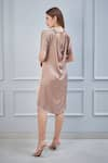 Shop_NA-KA_Beige Satin High Draped Dress _at_Aza_Fashions