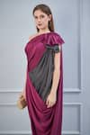 Shop_NA-KA_Purple Satin One Shoulder Gown _Online_at_Aza_Fashions