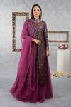 Buy_Talking Threads_Purple Indira Jacket Lehenga Set_Online_at_Aza_Fashions