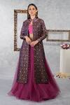 Buy_Talking Threads_Purple Indira Silk Brocade Jacket_Online_at_Aza_Fashions