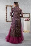 Shop_Talking Threads_Purple Indira Silk Brocade Jacket_at_Aza_Fashions