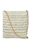 Buy_Fuchsia_White Embellished Pearl Sling Bag_Online_at_Aza_Fashions