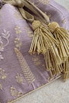 Shop_Amyra_Purple Embroidery, Sequins Potli Bag _Online_at_Aza_Fashions