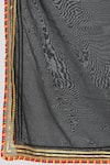 Shop_Aryavir Malhotra_Black Art Silk Chanderi Embroidered Gota Patti Work Tassel Dupatta _Online_at_Aza_Fashions