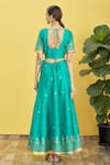 Shop_Nazaakat by Samara Singh_Green Floral Embroidered Lehenga Set _at_Aza_Fashions