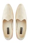 Shop_Vanshik_Beige Self Embroidered Juttis _at_Aza_Fashions