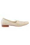 Buy_Vanshik_Beige Self Embroidered Juttis _Online_at_Aza_Fashions