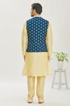 Shop_Seirra Thakur_Blue Silk Woven Floral Bundi _at_Aza_Fashions