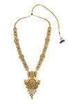Shop_Nayaab by Aleezeh_Elephant Motif Necklace Jewellery Set_at_Aza_Fashions