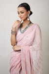 Buy_Rhua India_Pink Saree Chanderi Blouse Satin Petticoat Cotton Silk With  _Online_at_Aza_Fashions